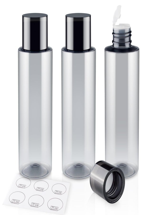 ZEJIA 150ML/5OZ Travel Size Toiletries, 3 Pack Travel Size Containers, Leak Proof Plastic Bottles for Shampoo, Lotion, Body Wash with 6pcs Labels - Image 1